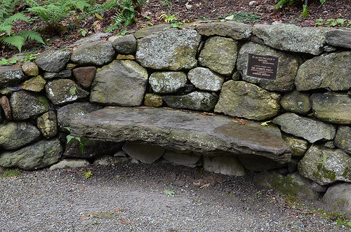 Integral Cantilevered Stone Bench