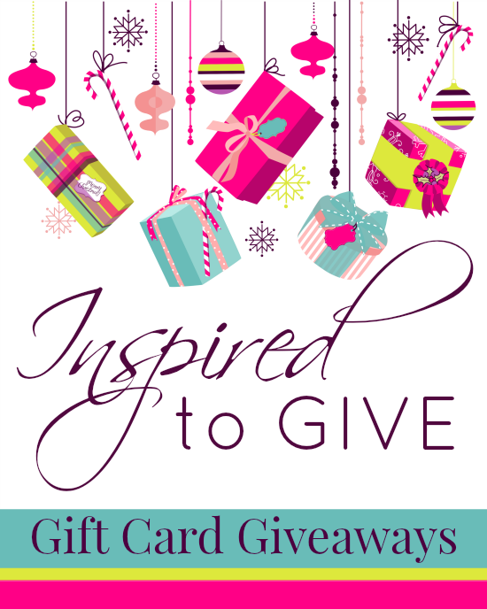 Inspired to Give Gift Card Giveaways with a Little Sparkle and a Little Shine